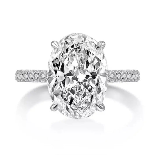 Elegant 925 Sterling Silver Diamond Engagement and Wedding Band Ring Set for Women