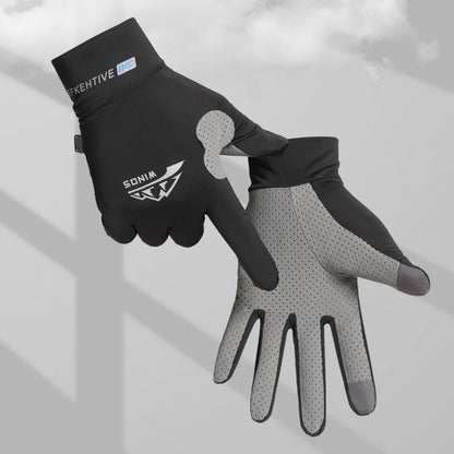 Men's Ice Silk Winter Gloves Anti Slip Full Finger Sunscreen Fishing Kayak Gloves