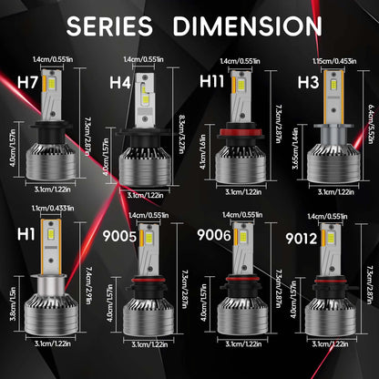 Vx40 30000lm 180W Double Copper Tube 6000K Led Headlight