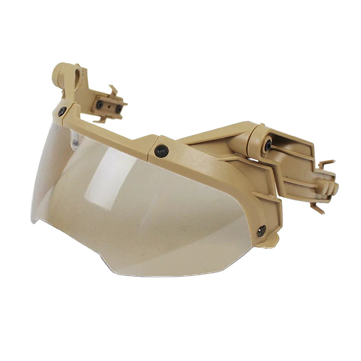 New Tactical FAST Helmet Half Face Mask With Flip Goggles DE Goggles 2