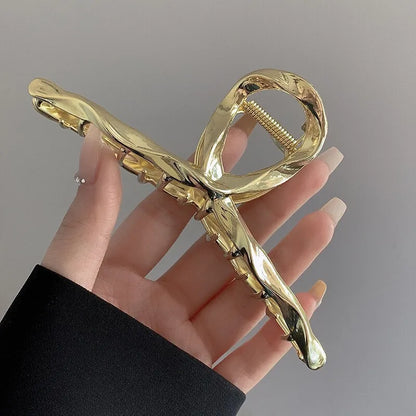 Geometric Metal Hair Claw Clips for Women Fashionable Zinc Alloy Hairpins
