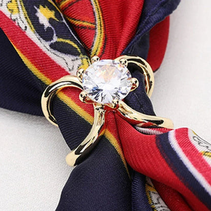Elegant X Shape Crystal Brooch Scarf Clip For Women Shawl