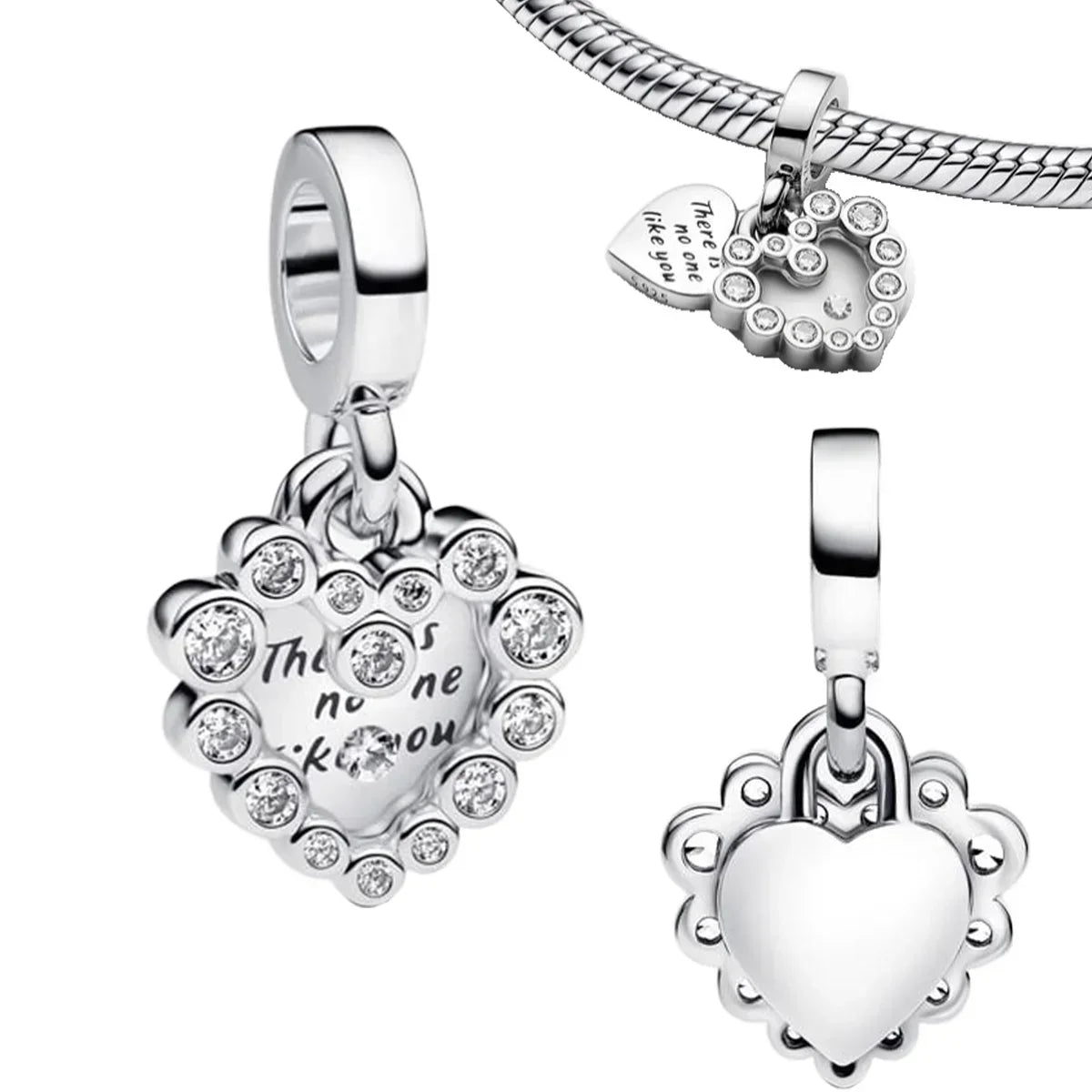 Authentic Luminous Firefly Bee Light Bulb Charm Ring Earrings 925 Sterling Silver DIY Jewelry Gift