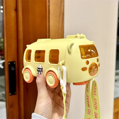 Kids Cute Cartoon Straw Water Bottle Leakproof BPA Free