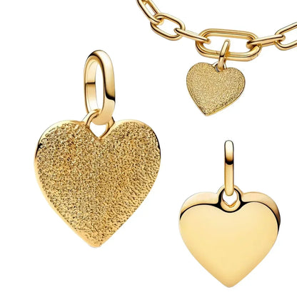 925 Sterling Silver Heart Blooming Rose Full Diamond Zircon Charms Pendant Beads for Bracelets and Necklaces