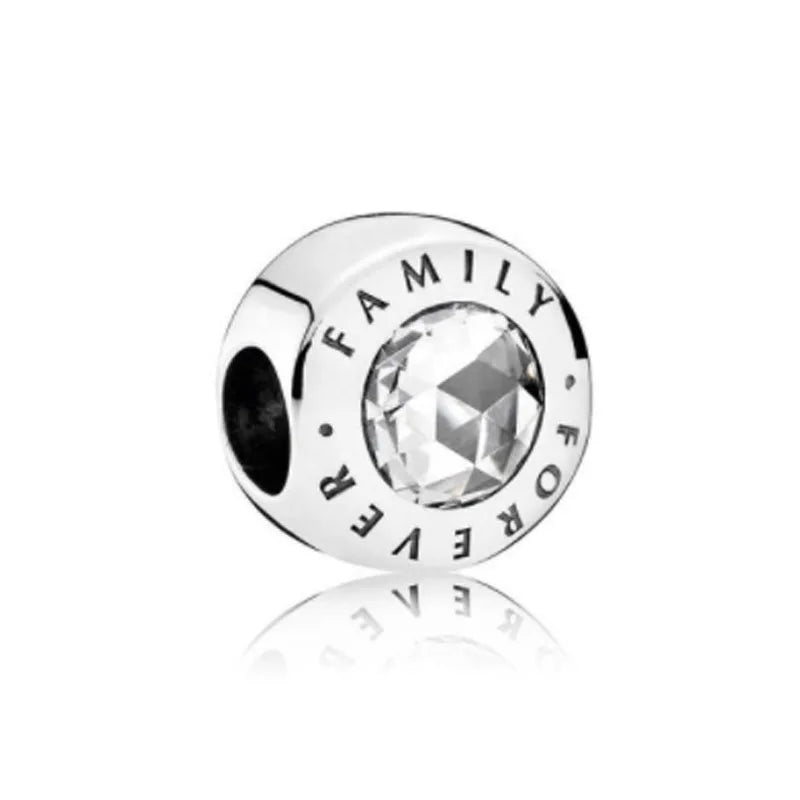 European Zircon Charm Beads 925 Silver Pendant Necklace for Women Gift P450