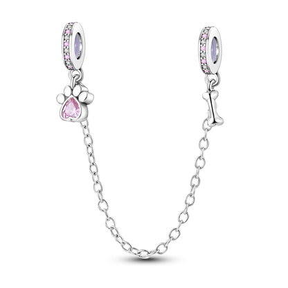 Moonlit Charm Clip 925 Silver Safety Chain Clasp for DIY Bracelets Jewelry for Women and Girls KTC547