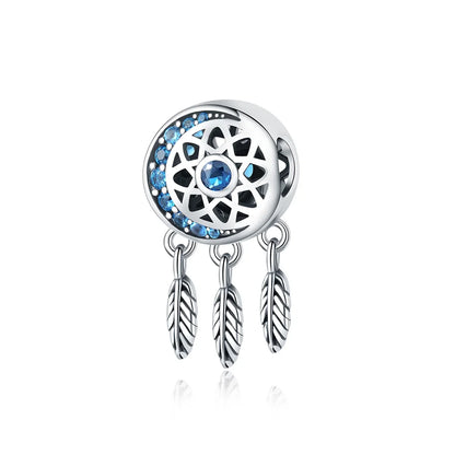 925 Sterling Silver Colorful Dreamcatcher and Hot Air Balloon Charms for DIY Necklace and Bracelet Jewelry