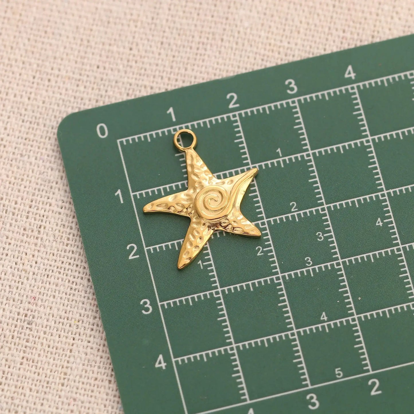 3PCS Stainless Steel Charms Ocean Series Starfish Pendant