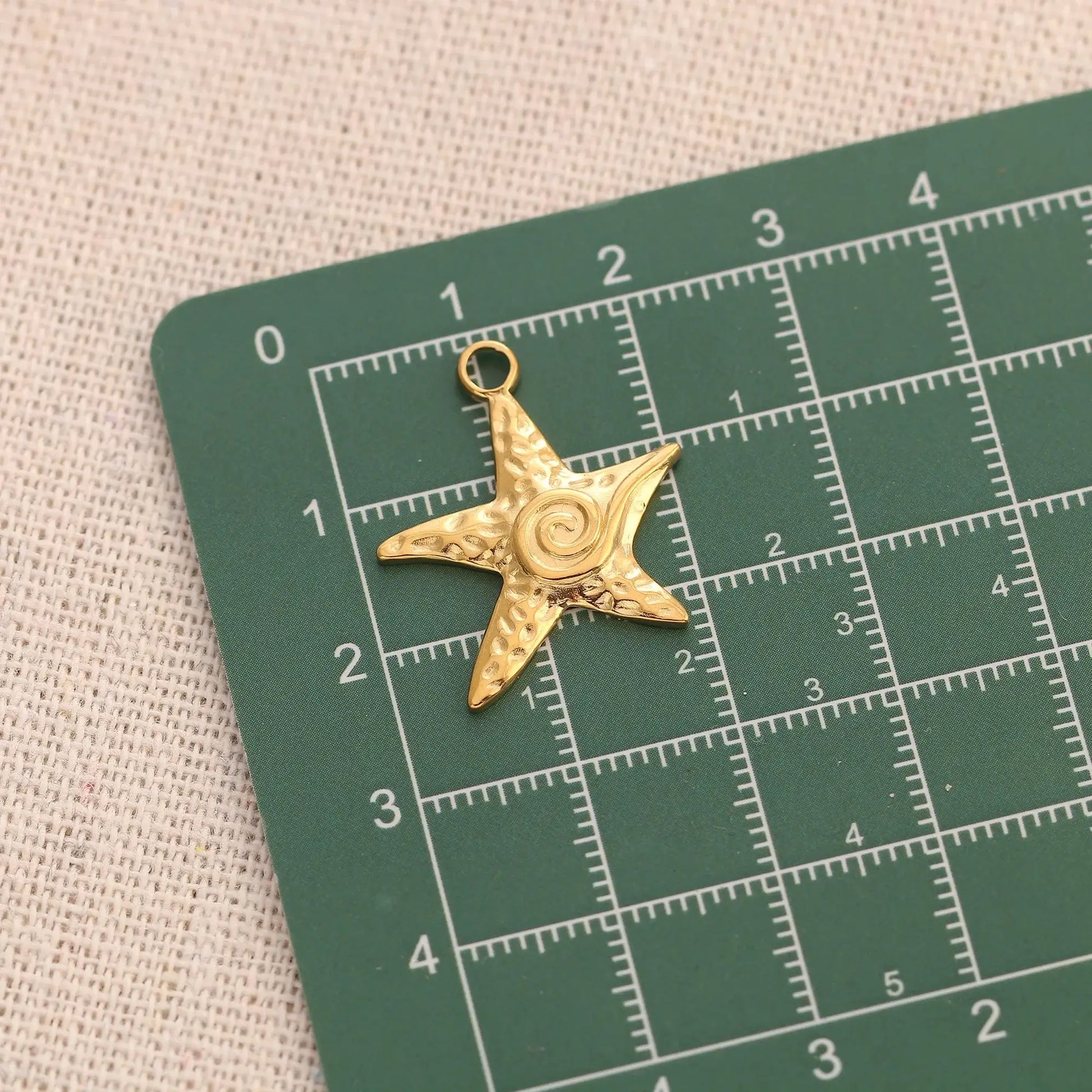 3PCS Stainless Steel Charms Ocean Series Starfish Pendant