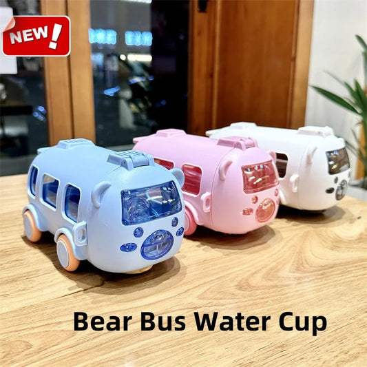 Kids Cute Cartoon Straw Water Bottle Leakproof BPA Free