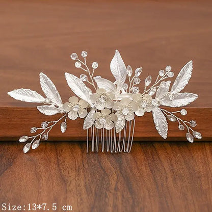 Silver Pearl Rhinestone Bridal Hair Combs - Top-Rated Wedding Hair Accessories for Women Silver 25