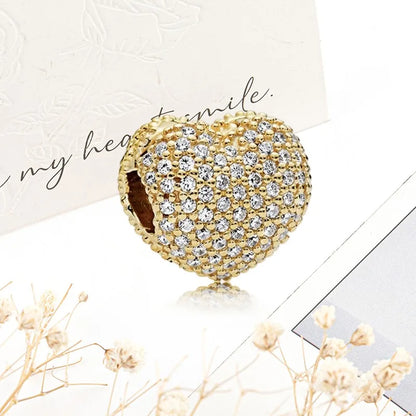 Sparkling Gold Safety Chain Infinity Snake Charm Beads