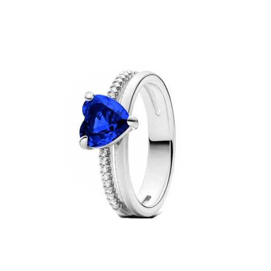2024 Classic 925 Sterling Silver Heart Charm Ring for Women Anniversary Jewelry P2107