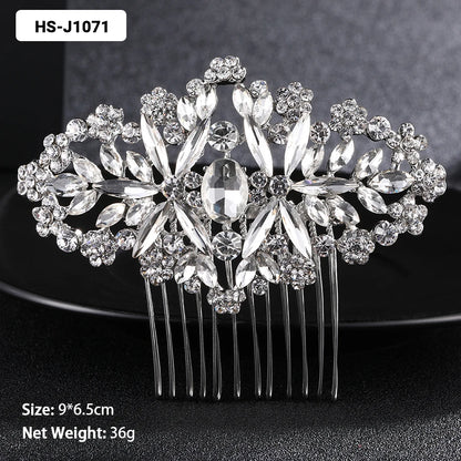 Efily Classic Silver Wedding Hair Combs - Crystal Rhinestone Bridal Accessories HS-J1071 Hair Combs