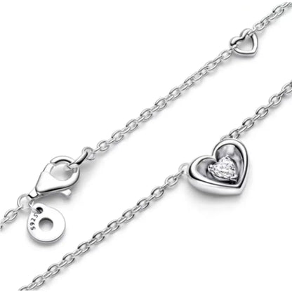 Zircon Love Heart Pendant Necklace Top Rated DIY Jewelry Charm for Women B4451
