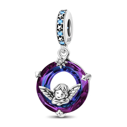Sterling Silver Angel Mother Friendship Charm Beads for DIY Bracelets wPAC1558