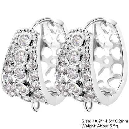 Juya 18K Gold Plated Earwire Hooks for DIY Fashion Jewelry White Gold 8