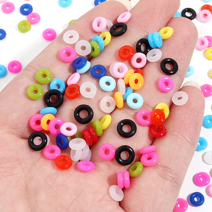 Colorful Silicone Stopper Rings for DIY Jewelry Making - 100Pcs Elastic Positioning Beads for Bracelets and Necklaces