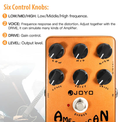 JOYO JF-14 American Sound Overdrive Guitar Effect Pedal JF-14