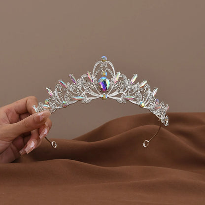 Exquisite Baroque Crystal Bridal Tiara and Crown for Women with Rhinestone Prom Diadem