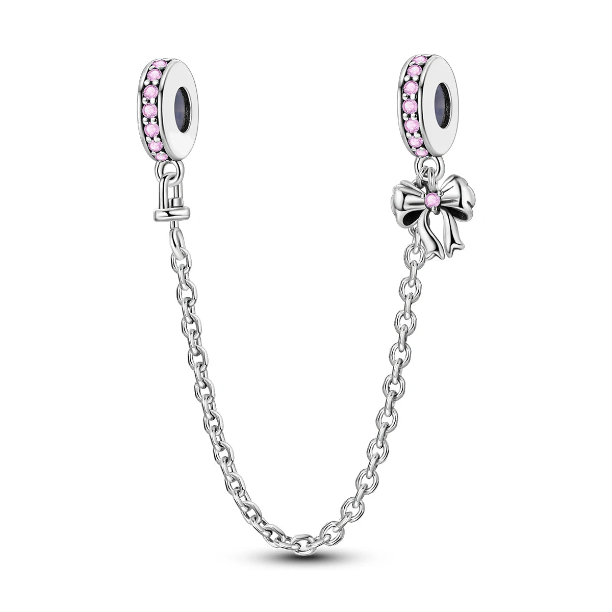 Moonlit Charm Clip 925 Silver Safety Chain Clasp for DIY Bracelets Jewelry for Women and Girls KTC1224