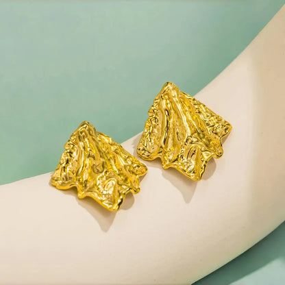 Creative Gold Plated Square Geometric Earrings for Women