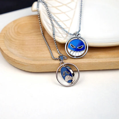 Unisex Trendy Anime Rotating Arrow Pendant Necklace Zinc Alloy Choker Charm Gift