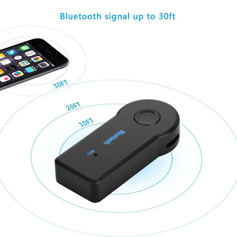 2 in 1 Wireless Bluetooth 5.0 Receiver and Transmitter Adapter with 3.5mm Jack for Car Audio Music Handsfree Aux