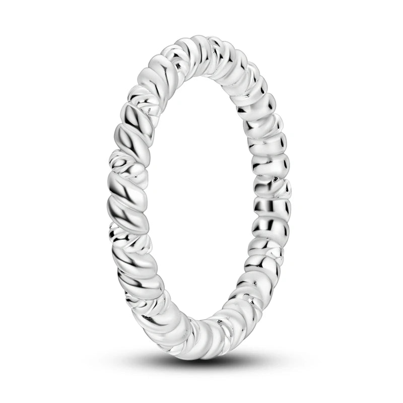Silver Plated Luxury Stackable Ring with Real Infinite Flower Daisy Design for Women's Engagement and Wedding Parties PTR055