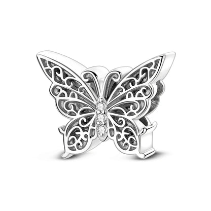 Inlaid Zircon Heart Charm Beads 925 Sterling Silver Dangle for Bracelets SMC4406