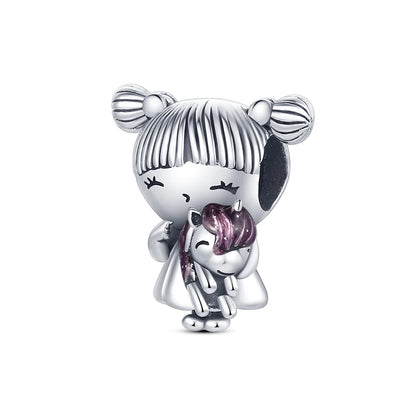 Silver Plated Travel Sunflower Lucky Charms Dangle Pendant Fit Original Pandora Bracelet DIY KTC022
