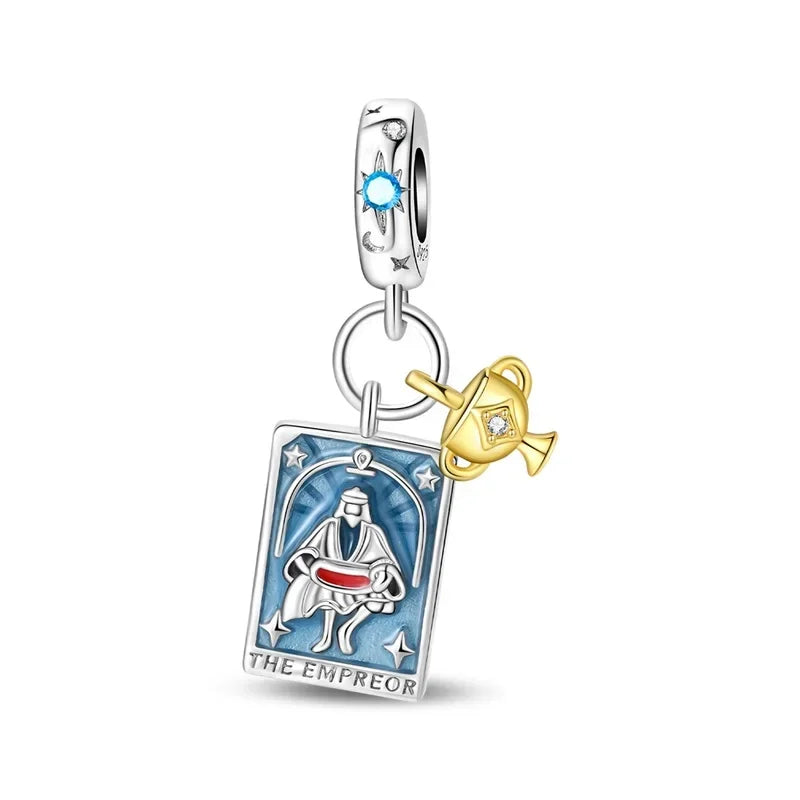 925 Sterling Silver Tarot Death God Charm Beads for Necklace and Bracelet DIY Fine Jewelry Gifts