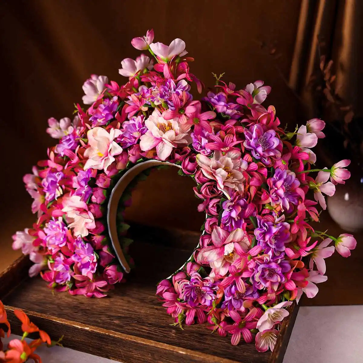 Elegant Floral Crown Headband for Women and Girls - Perfect Wedding and Festival Accessory