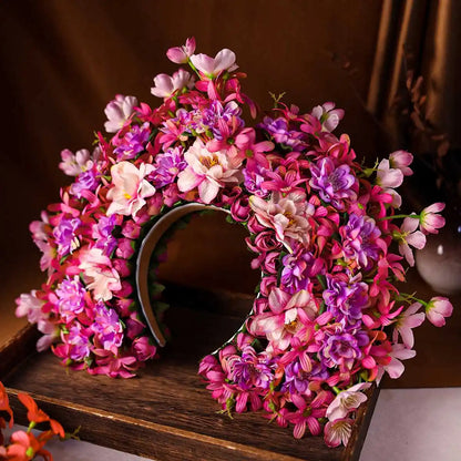 Elegant Floral Crown Headband for Women and Girls - Perfect Wedding and Festival Accessory
