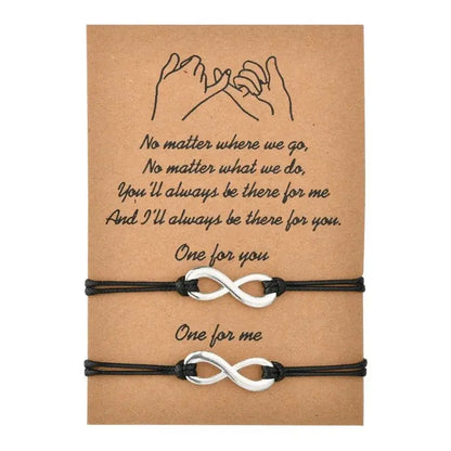 Leather Matching Bracelets for Couples Stylish Anniversary Gift for Him and Her