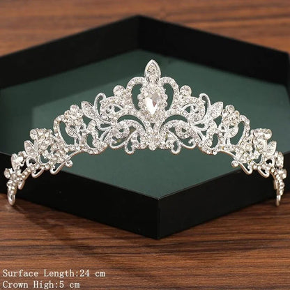 Silver Crown Tiara Hair Accessories for Brides - Top-Rated Crystal Rhinestone Diadem Silver 13
