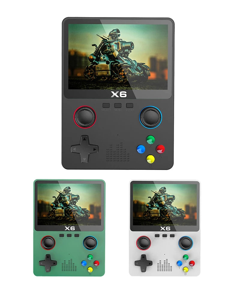 2023 X6 3.5 Inch IPS Handheld Game Console Dual Joystick 11 Simulators GBA Retro 10000 Games Kids Gift