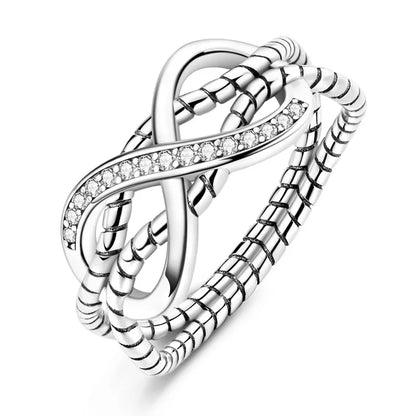 925 Silver Bow Ring with Zircon Bee Design for Women Mothers Day Gift Classic Fashion Jewelry Anniversary Birthday DIY Present for Mom
