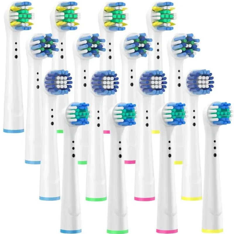 Toothbrush Replacement Heads Refill for Oral B Electric Toothbrush Pro1000 Pro 3000 Pro5000 Pro7000 Vitality Floss Action - 16 Pack