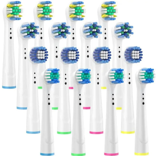Toothbrush Replacement Heads Refill for Oral B Electric Toothbrush Pro1000 Pro 3000 Pro5000 Pro7000 Vitality Floss Action - 16 Pack