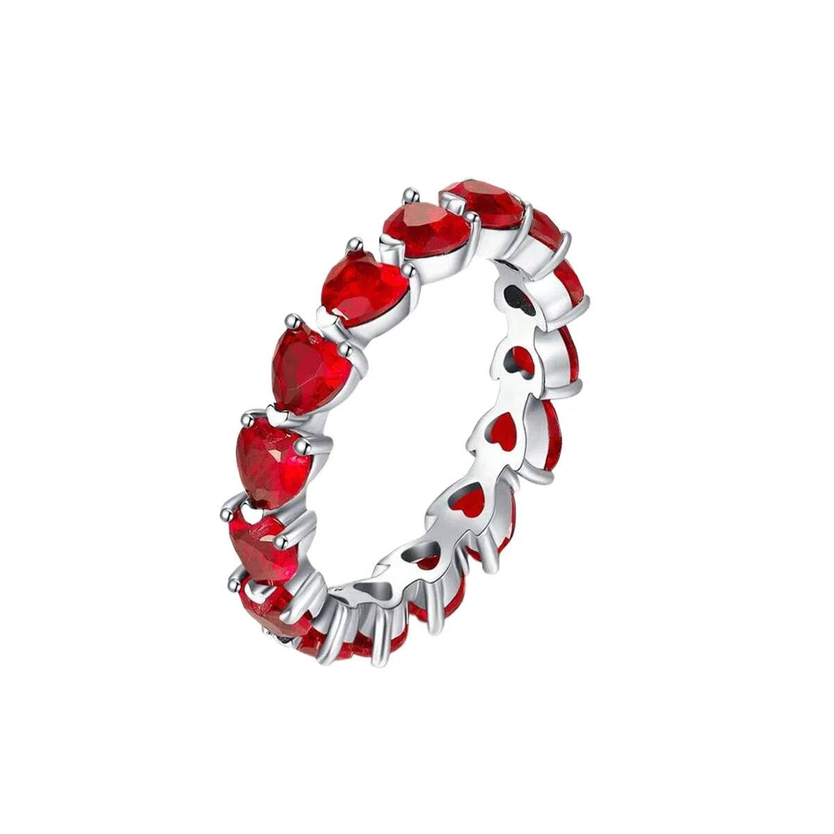 Original 925 Sterling Silver Heart Crown Bow Moon Shell Colorful Crystal Ring for Women Fine Jewelry Gift XR185