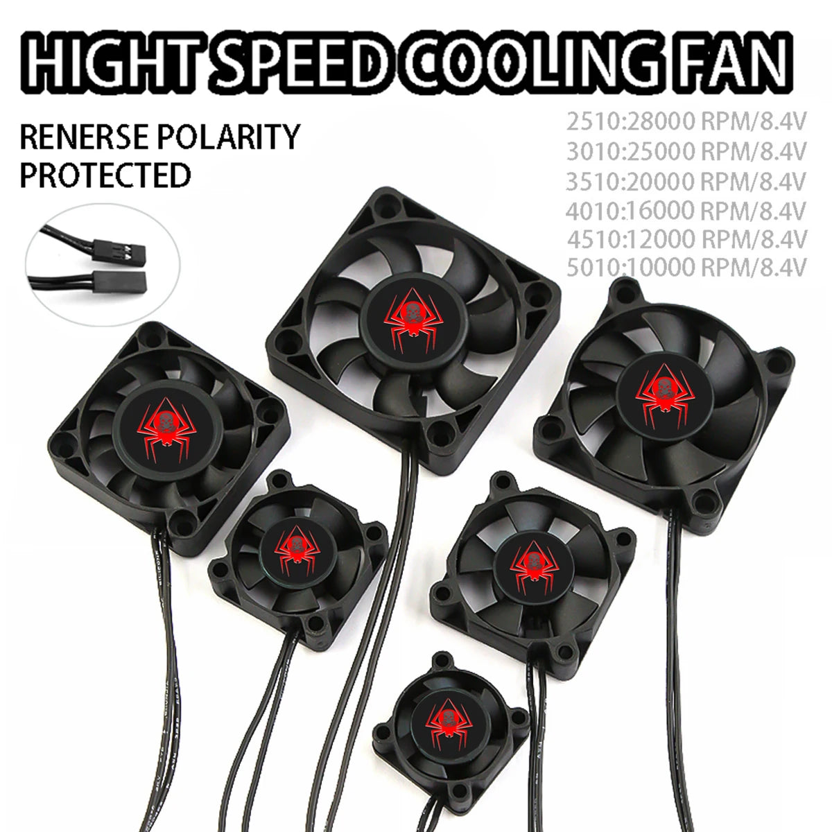 25mm 30mm 35mm 40mm 45mm 50mm High-speed Cooling Fan Universal Parts