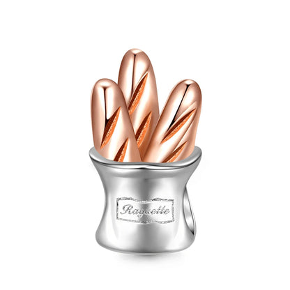 925 Sterling Silver Beer Bottle Popcorn Charm Bead Pendant