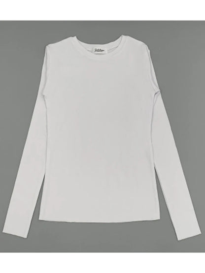 Female T-Shirt Knitted Top White Shirt Strap Poleras Mujer De Moda 2024 Autumn Polera Blanca Hot Casual Korean Style Women