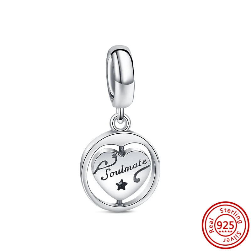 Silver Animal Hearts Infinity Crown Bead Charms Bracelet for Women 925 Sterling Silver Jewelry Y201