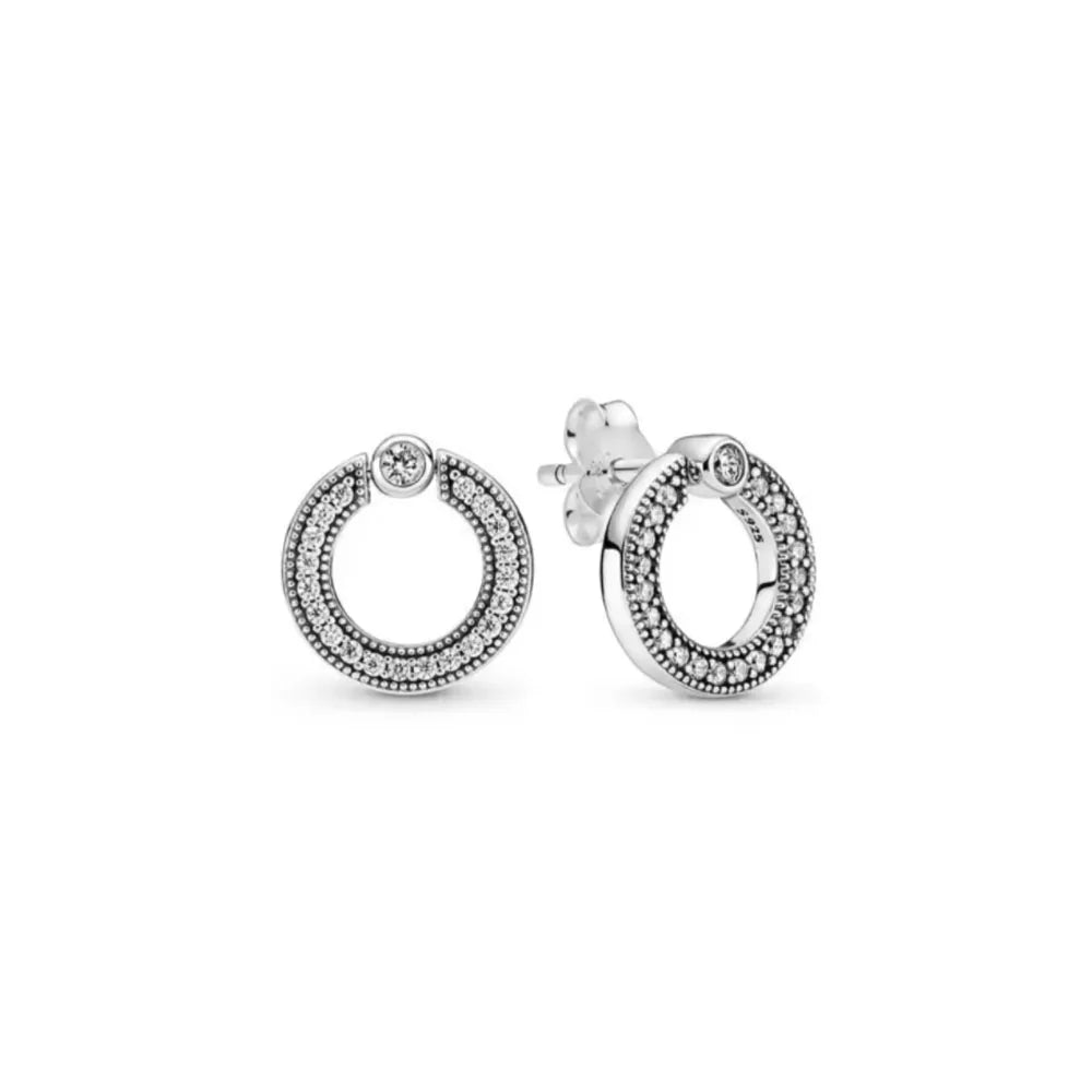 Hot Selling 925 Silver Square Leaf Sun and Moon Shaped Earrings Perfect Gift for European Women P2462