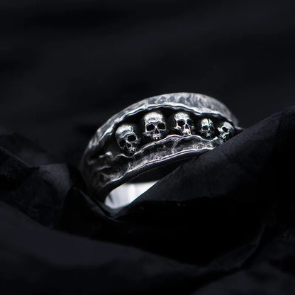 Vintage Punk Rock Mad Max Motorcycle Skeleton Rings for Men and Women