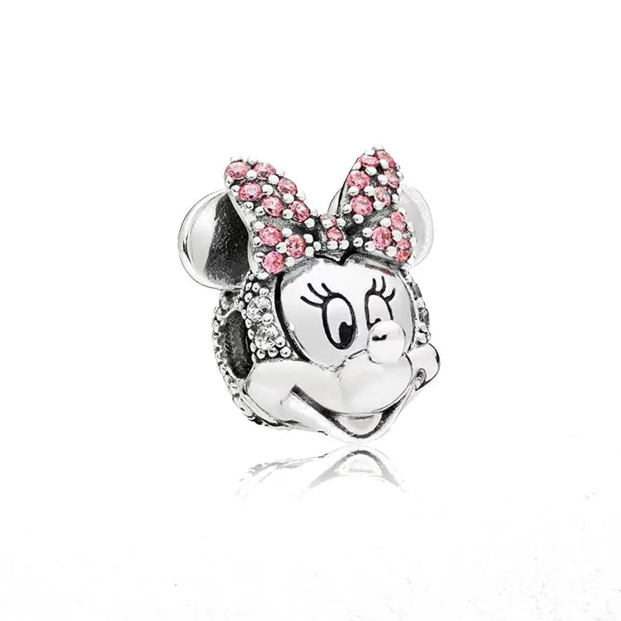 Exquisite 925 Silver Shell Bead Mouse Pendant for European Bracelets – DIY Jewelry Accessory with Zircon