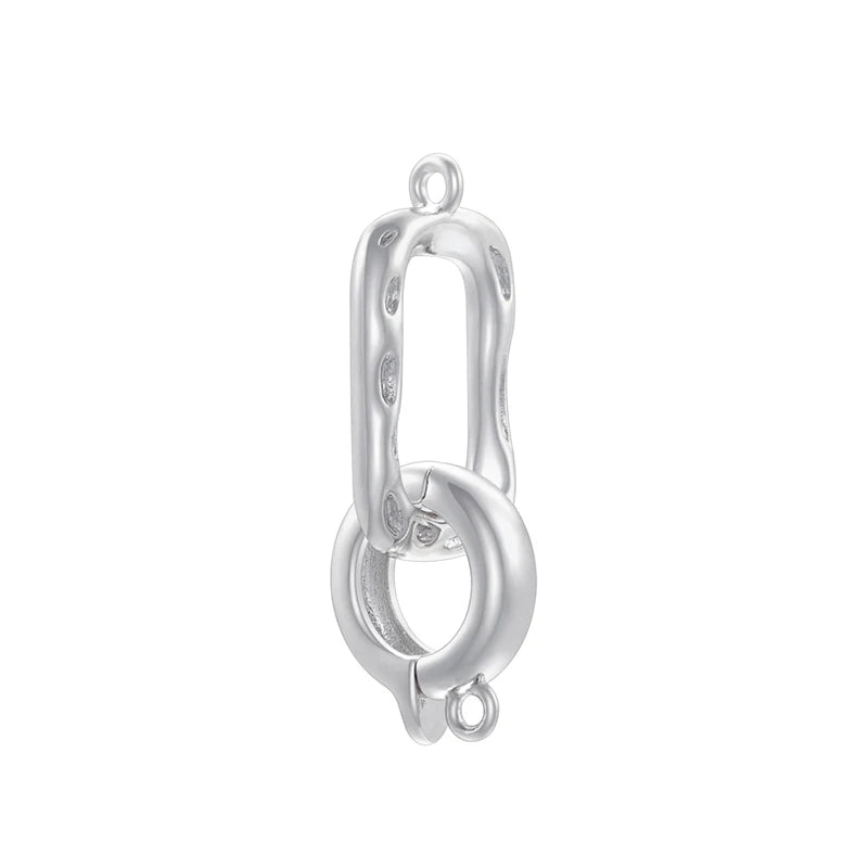 ZHUKOU 18K Gold Plated Connector Clasps for Jewelry Crafting in Four Elegant Styles